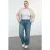 Trendyol Curve Dames Blauw Effen Wijde pijp Hoge taille Grote maten Jeans
