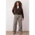 Trendyol Curve Dames Grijs Effen Wijde pijp Hoge taille Grote maten Jeans