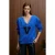 Sweatshirt met V-hals en colour blocking