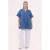 YOEK Linnen top- medium blue denim