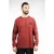 Caterpillar Merkenbanner Lange Mouwen Katoenen Heren Rode T-Shirt