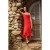 TRENDYOLMİLLA Dames Rood Abstract Midi Mouwloos Feest Skater Jurken