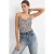 Mouwloze Satijnen Dierenprint Blouse