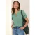 Cecil Dames Blouse van viscose met gespleten hals in Groen