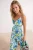 TRENDYOLMİLLA Dames Blauw Bloemen Maxi Mouwloos Strandkleding Skater Strandjurken