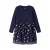 NAME IT MINI gebreide midi A-lijn jurk met print – marineblauw