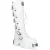 New Rock M-272-C69 kniehoge witte leren gothic laarzen
