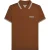 Lambretta Heren SS25 Twin Tip Poloshirt (Bruin/Wit/Angelvallen)