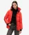 Gewatteerde City Windparka met Capuchon Rood