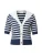 Rich & Royal Gebreid vest  donkerblauw / wit