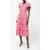 French Connection Cass Belted Midi Dress Red Multi