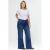 Fox Factor Plus Size high waist flared jeans – medium blue
