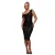 Asymmetrische jurk met pailletten voor dames Goddiva Maxi