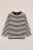 WE Fashion – Meisjes oversized gestreept T-shirt met print – Oversized – Wit – Katoen –