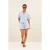 By-Bar Isa Stripe Chambray Shorts Light Blue Stripe
