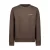 Airforce sweater met logo – donkerbruin