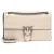 PINKO Schoudertas ‘Love One’  lichtbeige / zilver
