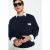 TRENDYOL MAN Heren Donkerblauw Slogan Lang Oversized Sweatshirts