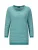 Goldner Trui  turquoise / wit
