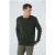 No Excess Pullover Crewneck 2 Coloured Jacquard Dark Green