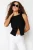 TRENDYOLMİLLA Dames Zwart Effen Mouwloos Getailleerd Blouses