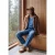 Shirt met 3/4-mouwen en V-hals