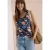Top met ronde V-hals en gevlochten detail