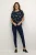 Blouse met korte mouwen Relaxed fit Midnight marine little flower floral