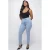 Fox Factor high waist skinny jeans light blue denim