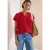 Cecil Dames 3/4-mouwen blouse met gespleten hals in Rood