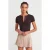 Slim Fit Crop Jersey Blouse