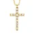 Kruis ketting Diamonds 0.070 Cts Yellow Gold