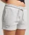 Vintage Logo Geborduurde Jersey Short Lichtgrijs