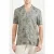 GUESS Billy Bowling Shirt Mossy Green Flower Casual