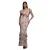 Vrouwelijke bloemenprint chiffon jurk Goddiva