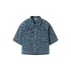NAME IT KIDS denim gebloemde blouse medium blue denim