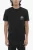 Katoenen slim fit I SEE YOU T-shirt met ronde hals in zwart