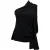 Rick Owens blouse met één schouder in zwart acetaat