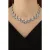 Pearly Leaves ketting in blauw