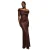 Maxi-jurk voor dames Goddiva Iridescent Sequin Cowl