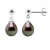Dangle Oorbellen Tahitian Pearls Pears 8-9 mm – White Gold