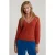 River Woods Orange Sweater Striped V-neck
