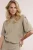 Tramontana Crinkled Top Button Detail E02-19-401 T-shirt Korte Mouw 006156-aloemelange