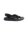 Prada Logo Band Kruis Sandalen in Zwart Leer