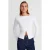 Slim Fit Katoenmix Rits Blouse