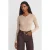 Dames Slim Fit V-hals Geribbelde Trui