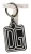 Dolce & Gabbana Zwart Witte DG Rubber Logo Zilveren Ring Sleutelhanger voor Heren