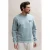 Kultivate sweater met backprint grijsblauw