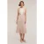 Motivi Flare Dress With Insert Beige