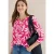 Cecil Dames Shirt met split neck en print in Pink